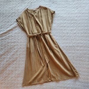 Gap Gauze Midi Shirtdress
